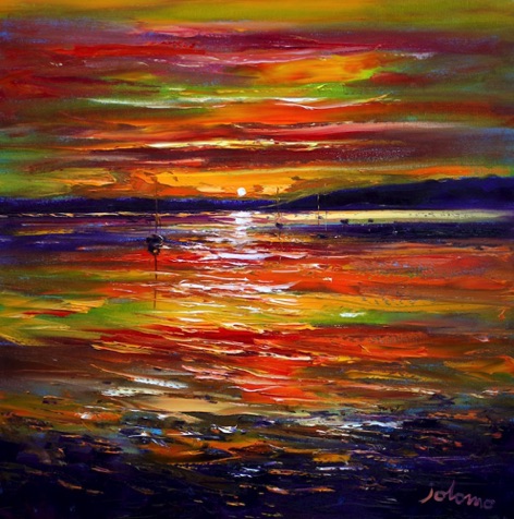 Sunset on the Moorings Isle of Gigha 24x24
SOLD